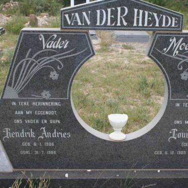 HEYDE Hendrik Andries, van der 1906-1986 &amp; Louisa Perry MENTZ 1905-