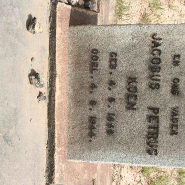 KOEN Jacobus Petrus 1888-1944