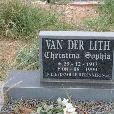 LITH Christina Sophia, van der 1913-1999