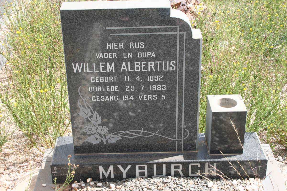 MYBURGH Willem Albertus 1892-1983