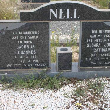 NELL Jacobus Johannes 1891-1987 &amp; Susara Johanna Catharina GROBLER 1894-1982
