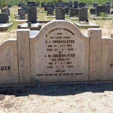 OBERHOLSTER G.J. 1876-1945 &amp; J.M. SCHOLTZ 1884-1946