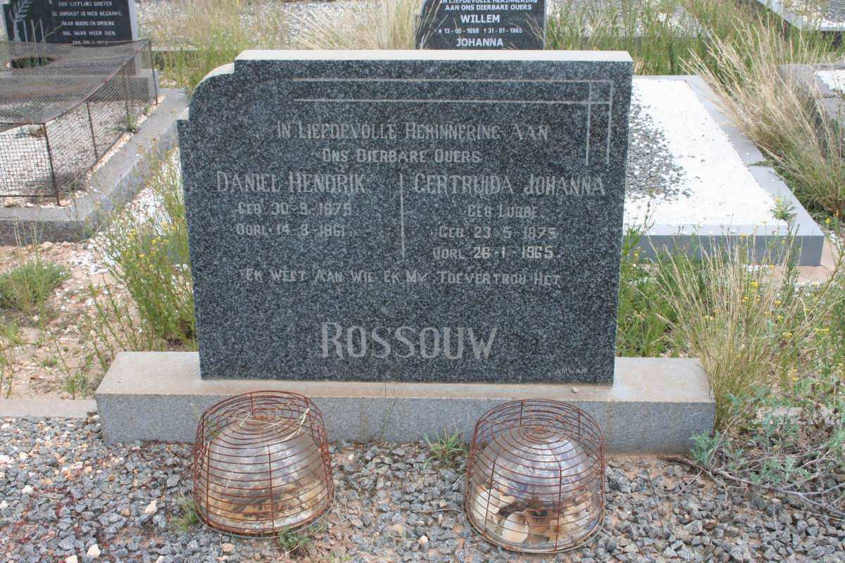 ROSSOUW Daniel Hendrik 1875-1961 &amp; Gertruida Johanna LUBBE 1875-1965