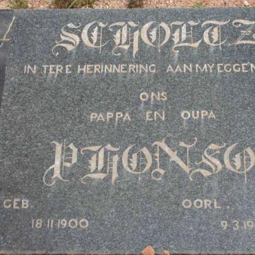 SCHOLTZ Phonso 1900-1969