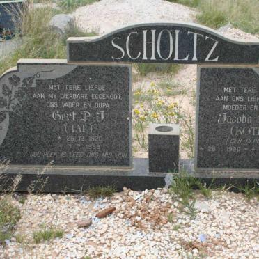 SCHOLTZ Gert P.J. 1920-1989 &amp; Jacoba L. J. CLOETE 1920-