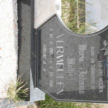 VERMEULEN Maria Johanna 1905-1998