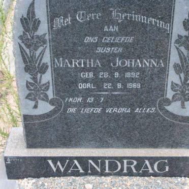 WANDRAG Martha Johanna 1892-1969