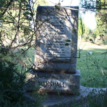 MARSHALL G.E. 1879-1941 &amp; A. 1891-1922