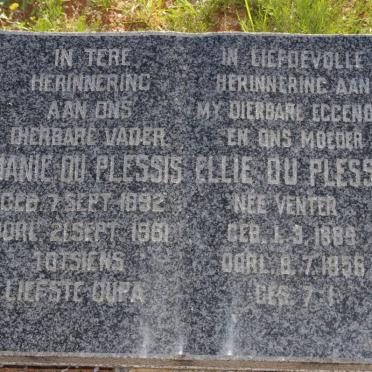 PLESSIS Manie, du 1892-1961 &amp; Ellie VENTER 1889-1956