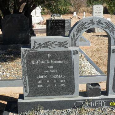 MURPHY John Thomas 1884-1976 &amp; Maria C.G. KNOETZE 1892-1972