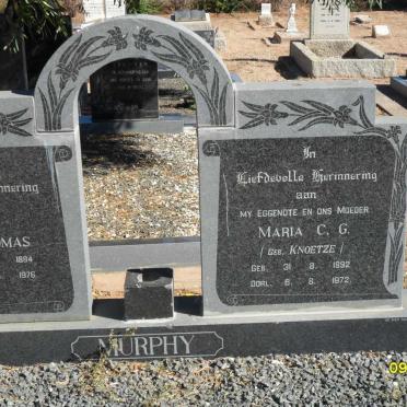 MURPHY Maria C.G. nee KNOETZE 1892-1972