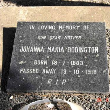 BODINGTON Johanna Maria 1883-1918