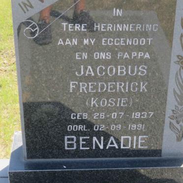 BENADIE Jacobus Frederick 1937-1991