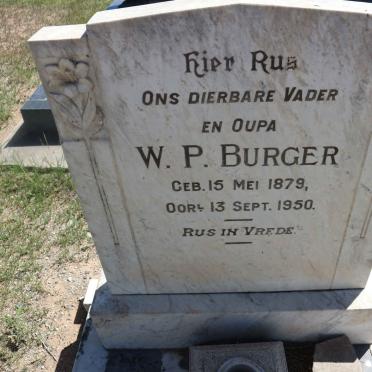 BURGER W.P. 1879-1950