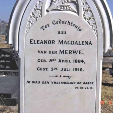 MERWE Eleanor Magdalena, van der 1884-1916