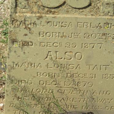 ERLANK Maria Louisa 1834-1877 :: TAIT Maria Louisa 1854-1879