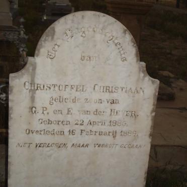 HEEVER Christoffel Christiaan, van den 1885-1886