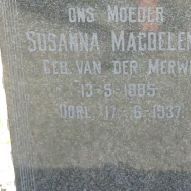 MERWE Willem Johannes, van der 1855-1939 &amp; Maria Martha VAN HEERDEN 1855-1933