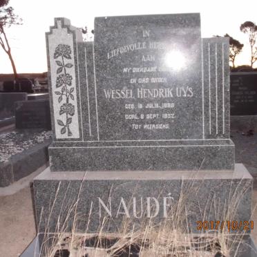 NAUDE Wessel Hendrik Uys 18??-1952