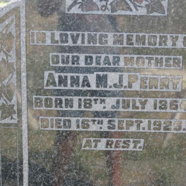 PERRY Anna M.J. 1864-1925