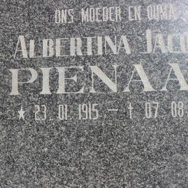 PIENAAR Albertina Jacoba 1915-1997