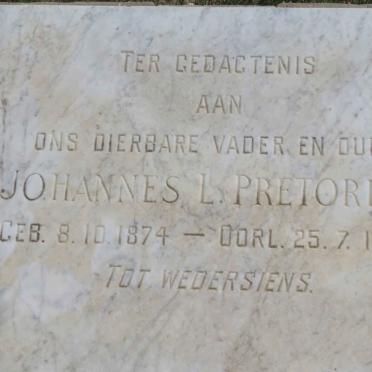 PRETORIUS Johannes L. 1874-1942
