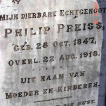 PREISS Philip 1847-1918