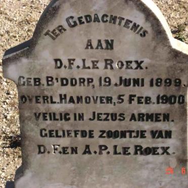 ROEX D.F., le  - 1899-1900