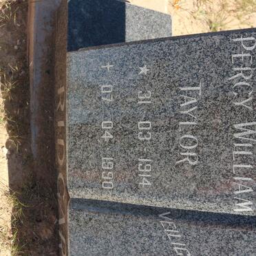 RIDGARD Percy William Taylor 1914-1990 &amp; Maria Aletta VERMEULEN 1924-1993