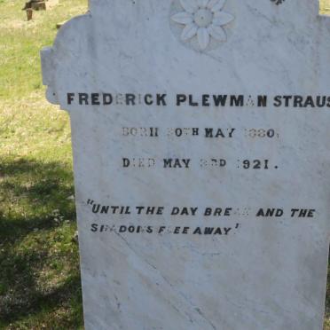 STRAUSS Frederick Plewman 1880-1921