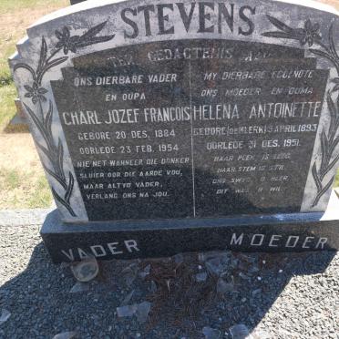 STEVENS Charl Jozef Francois 1884-1954 &amp; Helena Antoinette DE KLERK 1893-1951