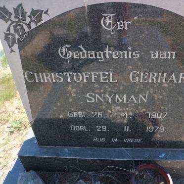 SNYMAN Christoffel Gerhardus 1907-1979