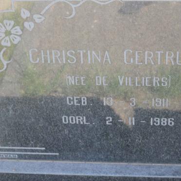 TOIT Johannes Stephanus, du 1901-1968 &amp; Christina Gertruida DE VILLIERS 1911-1986