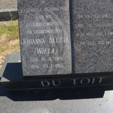 TOIT Pieter Stephanus, du 1913-1995 &amp; Johanna Aletta 1917-1991