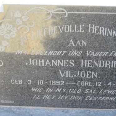 VILJOEN Johannes Hendrik I. 1892-1969