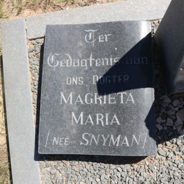 ? Magrieta Maria nee SNYMAN 1938-1976