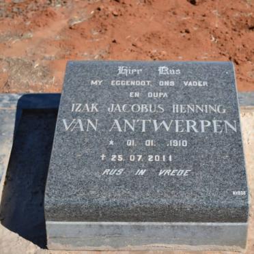 ANTWERPEN Izak Jacobus Henning, van 1910-2011