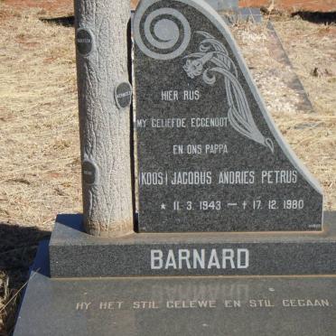 BARNARD Jacobus Andries Petrus 1943-1980