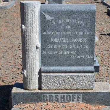 BOSHOFF Johannes Jacobus 1910-1953