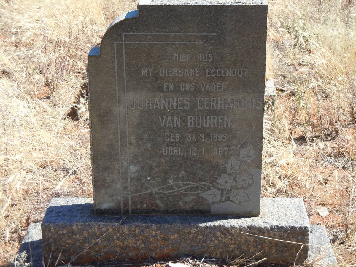 BUUREN Johannes Gerhardus, van 1895-1967