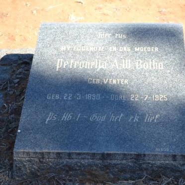 BOTHA Petronella A.W. nee VENTER 1890-1925
