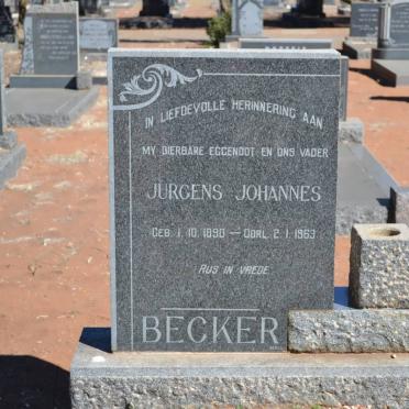 BECKER Jurgens Johannes 1890-1963