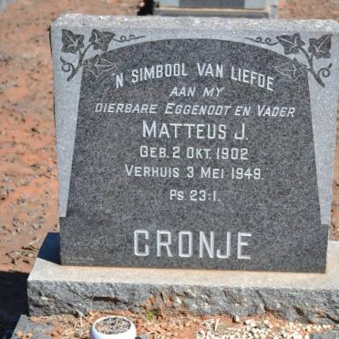 CRONJE Matteus J. 1902-1949