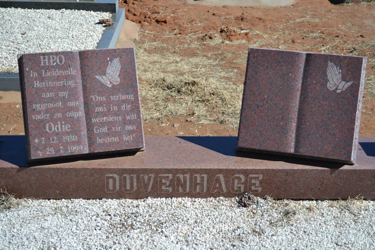 DUVENHAGE H.P.O. 1930-1999