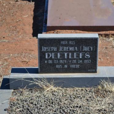 DEETLEFS Joseph Jeremia 1929-1993