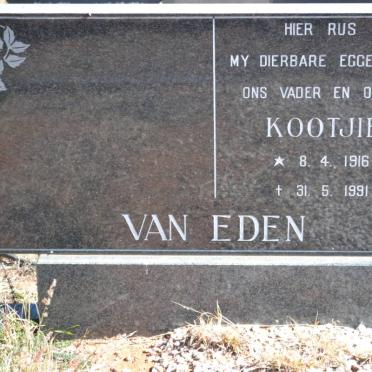 EDEN Kootjie, van 1916-1991