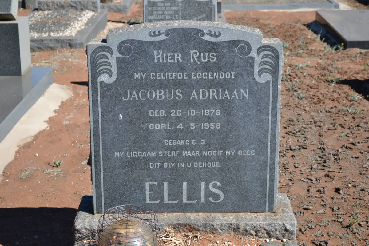 ELLIS Jacobus Adriaan 1878-1958