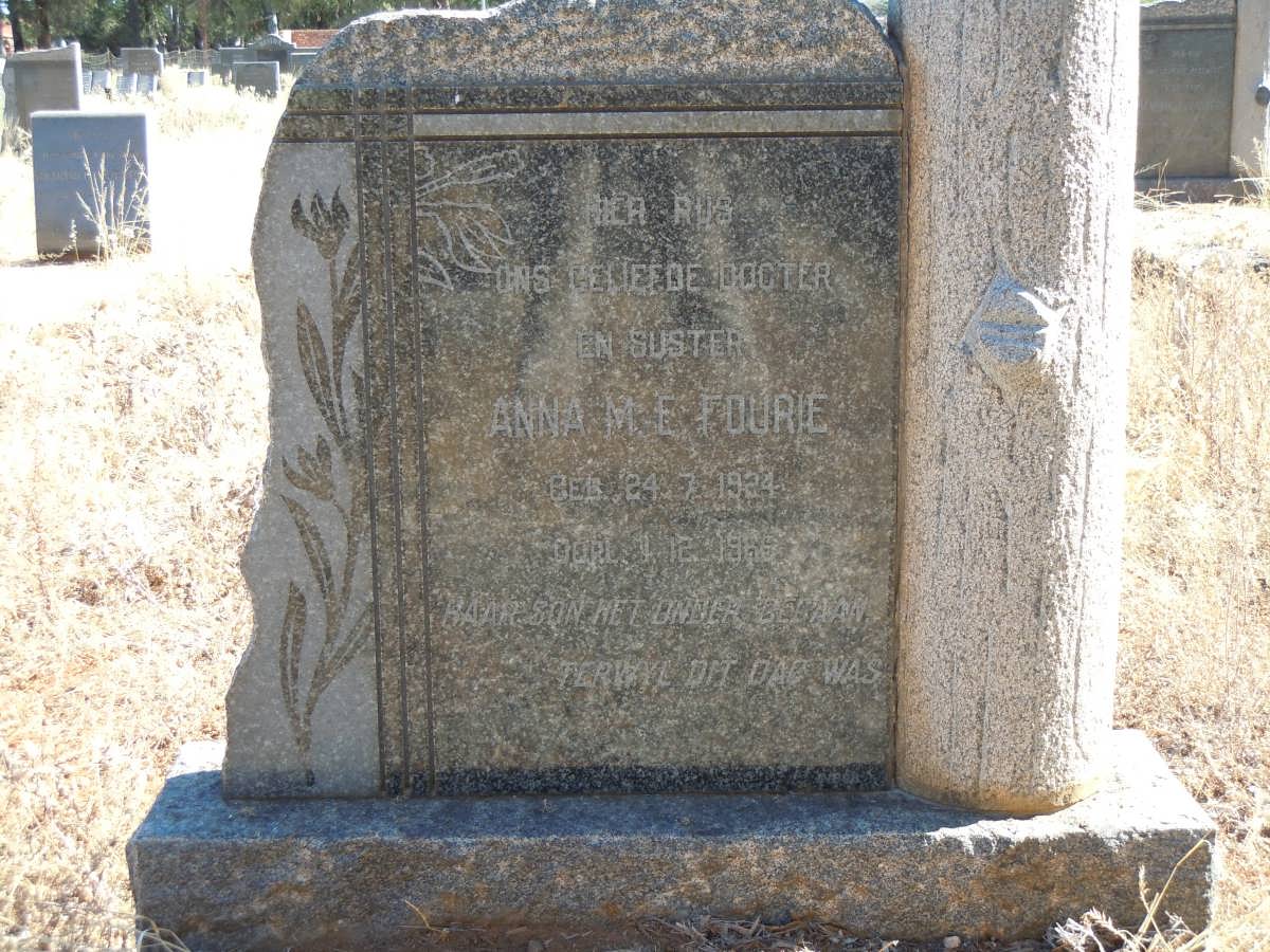 FOURIE Anna M.E. 1924-1966