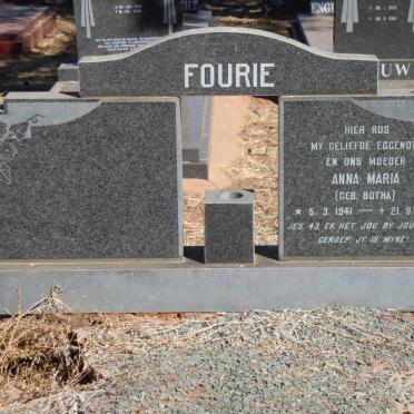 FOURIE Anna Maria nee BOTHA 1941-1981