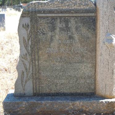 FOURIE Anna M.E. 1924-1966